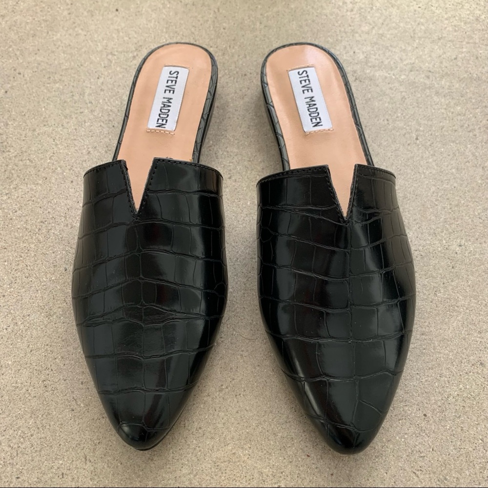 Steve Madden Ally Mules Flats croc - Picture 2 of 5